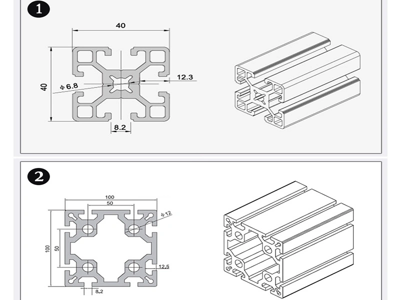 Aluminum Profile Manufacturer Anodized 6063 T5 Aluminum Extruded Profile for Industrial